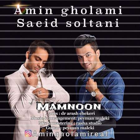  دانلود آهنگ جدید   امین غلامی و سعید سلطانی  به نام   ممنون